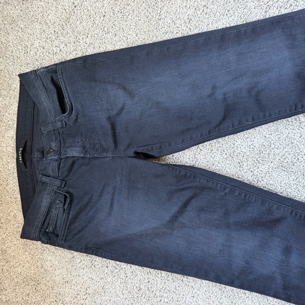 J Brand Black Skinny Alley Cat Zip-Off Lamb Leather Cuff Skinny Jeans Size 27 - Picture 4 of 10